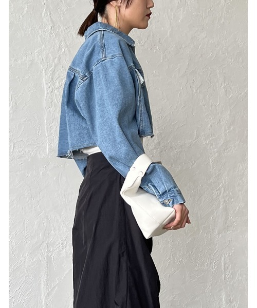 [2023S/SCOLLECTION]リサイクルコットンダメージショートデニムジャケット