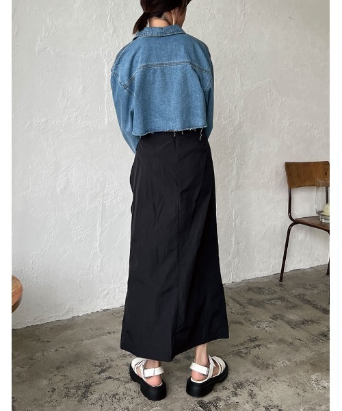 [2023S/SCOLLECTION]リサイクルコットンダメージショートデニムジャケット