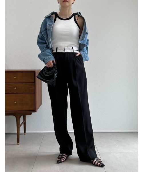 Re:EDIT（リエディ）の「リサイクルコットンダメージショートデニムジャケット（デニムジャケット・レディース・ネイビー/ブルー・LARGE/MEDIUM）」の15枚目の写真