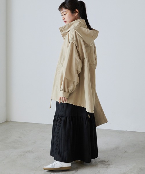 forksy.】2wayナイロンボリュームスリーブマウンテンパーカー/ベスト