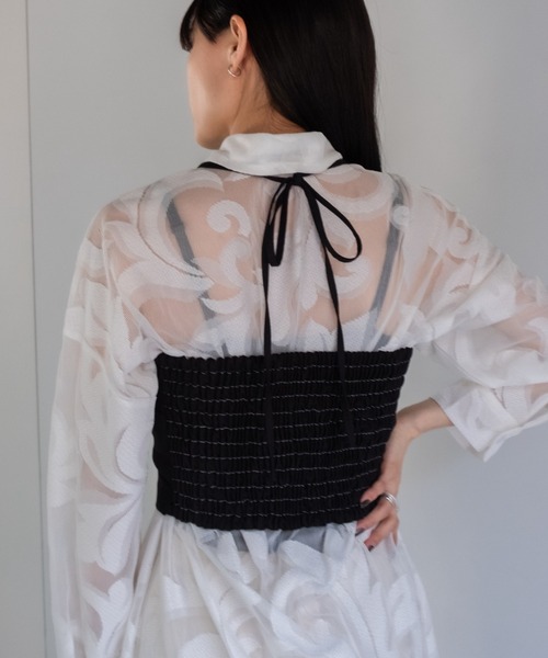 sahara（サハラ）の「Gather Bustier（その他トップス・レディース・ブラック/カーキ/ホワイト・FREE）」の12枚目の写真