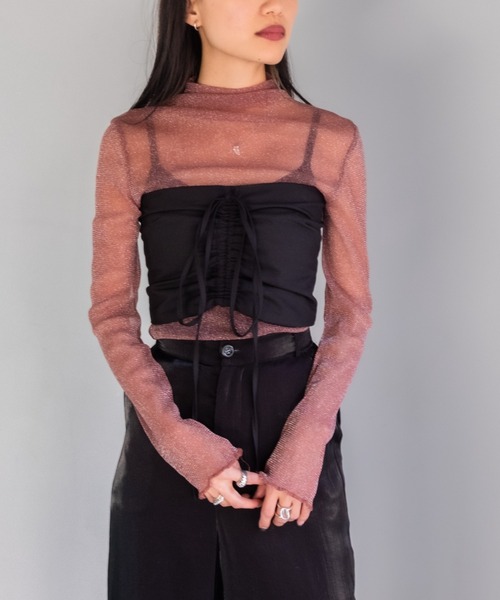 sahara（サハラ）の「Gather Bustier（その他トップス・レディース・ブラック/カーキ/ホワイト・FREE）」の15枚目の写真