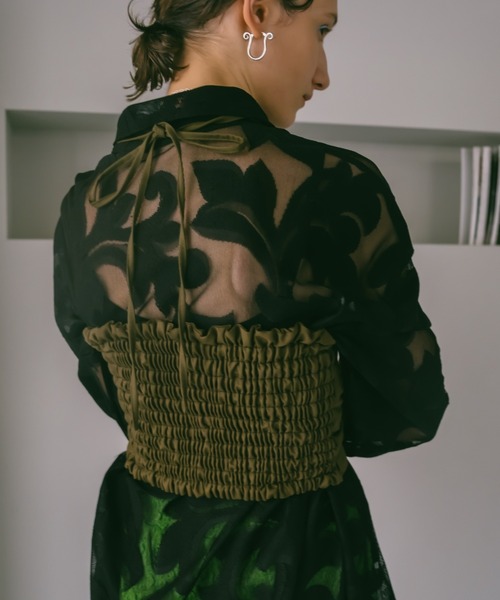 sahara（サハラ）の「Gather Bustier（その他トップス・レディース・ブラック/カーキ/ホワイト・FREE）」の18枚目の写真