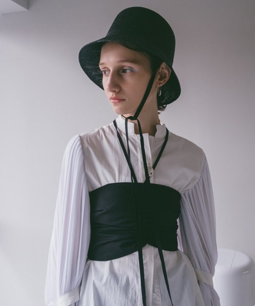sahara（サハラ）の「Gather Bustier（その他トップス・レディース・ブラック/カーキ/ホワイト・FREE）」の6枚目の写真