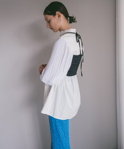 sahara（サハラ）の「Gather Bustier（その他トップス・レディース・ブラック/カーキ/ホワイト・FREE）」の8枚目の写真
