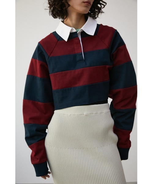 tシャツ 「PLUS」RUGGER SHORT TOPS/「PLUS」ラガーショートトップス レディース PLUS（プラス）の「【PLUS】RUGGER SHORT TOPS/【PLUS】ラガー