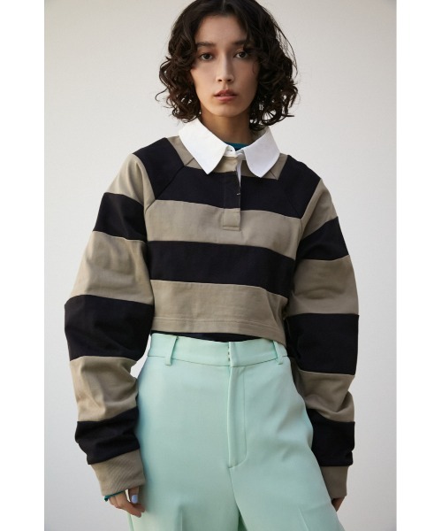 tシャツ 「PLUS」RUGGER SHORT TOPS/「PLUS」ラガーショートトップス レディース PLUS（プラス）の「【PLUS】RUGGER SHORT TOPS/【PLUS】ラガー