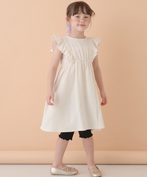 Lycee mine（リセマイン）の「【ラインフラワーメッシュ】メロー7分丈レギンス（レギンス/スパッツ・キッズ・エメラルド/ライトベージュ/ラベンダー/ブラック・110cm/120cm/140cm/100cm/150cm/130cm）」の20枚目の写真