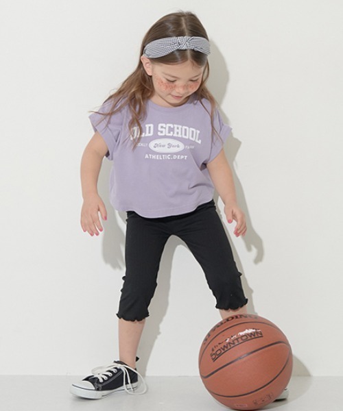 Lycee mine（リセマイン）の「【ラインフラワーメッシュ】メロー7分丈レギンス（レギンス/スパッツ・キッズ・エメラルド/ライトベージュ/ラベンダー/ブラック・110cm/120cm/140cm/100cm/150cm/130cm）」の21枚目の写真