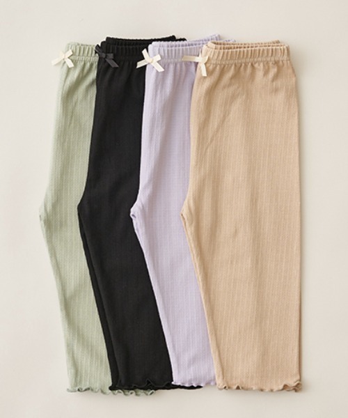 Lycee mine（リセマイン）の「【ラインフラワーメッシュ】メロー7分丈レギンス（レギンス/スパッツ・キッズ・エメラルド/ライトベージュ/ラベンダー/ブラック・110cm/120cm/140cm/100cm/150cm/130cm）」の22枚目の写真