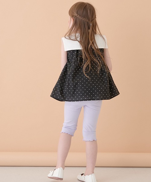 Lycee mine（リセマイン）の「【ラインフラワーメッシュ】メロー7分丈レギンス（レギンス/スパッツ・キッズ・エメラルド/ライトベージュ/ラベンダー/ブラック・110cm/120cm/140cm/100cm/150cm/130cm）」の19枚目の写真