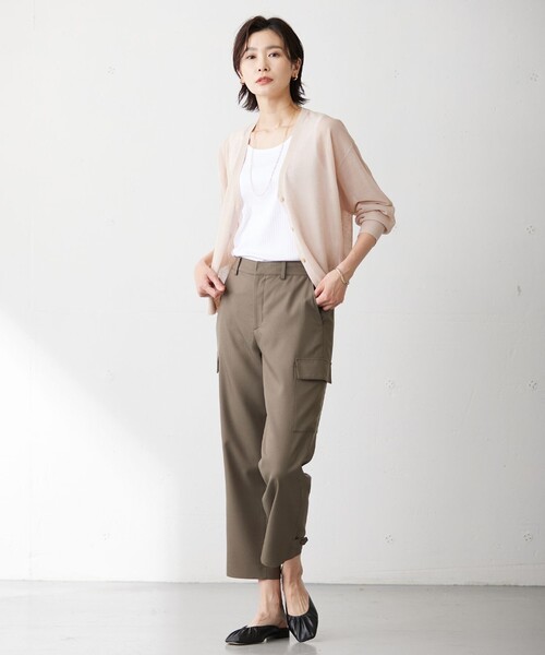 J.PRESS(ジェイプレス)の「コットンリブ ノースリーブ カットソー(タンクトップ・レディース・ライトグレー系/ブラウン系/ホワイト系/ネイビー系・MEDIUM/LARGE)」の10枚目の写真