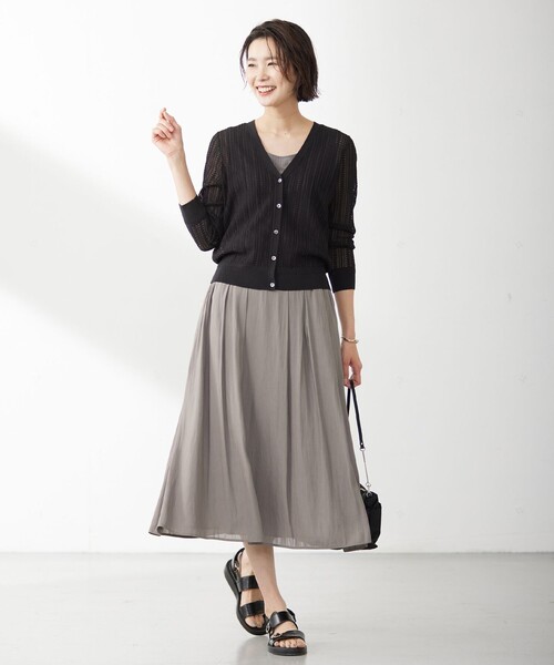 J.PRESS(ジェイプレス)の「コットンリブ ノースリーブ カットソー(タンクトップ・レディース・ライトグレー系/ブラウン系/ホワイト系/ネイビー系・MEDIUM/LARGE)」の18枚目の写真