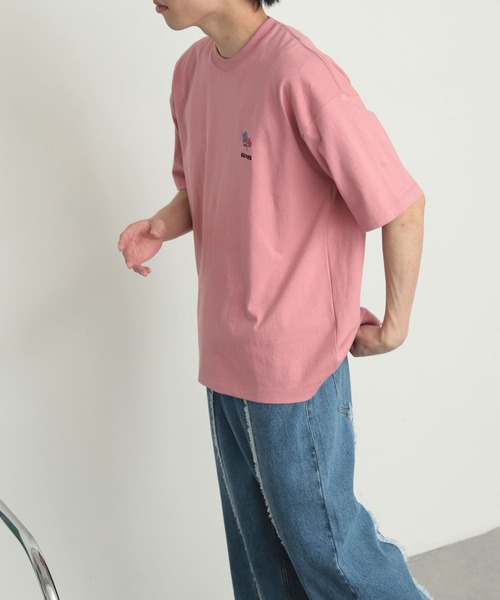 SENSE OF PLACE by URBAN RESEARCH（センスオブプレイスバイアーバンリサーチ）の「『ユニセックス』ポップアートシシュウTシャツ(5分袖)A（Tシャツ/カットソー・メンズ・ブラック/ホワイト/ピンク・LARGE/MEDIUM）」の8枚目の写真