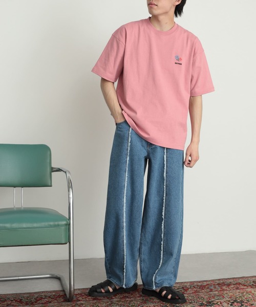 SENSE OF PLACE by URBAN RESEARCH（センスオブプレイスバイアーバンリサーチ）の「『ユニセックス』ポップアートシシュウTシャツ(5分袖)A（Tシャツ/カットソー・メンズ・ブラック/ホワイト/ピンク・LARGE/MEDIUM）」の6枚目の写真