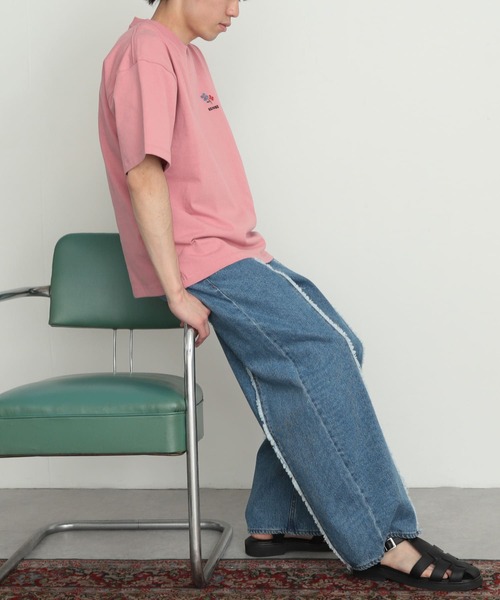 SENSE OF PLACE by URBAN RESEARCH（センスオブプレイスバイアーバンリサーチ）の「『ユニセックス』ポップアートシシュウTシャツ(5分袖)A（Tシャツ/カットソー・メンズ・ブラック/ホワイト/ピンク・LARGE/MEDIUM）」の12枚目の写真