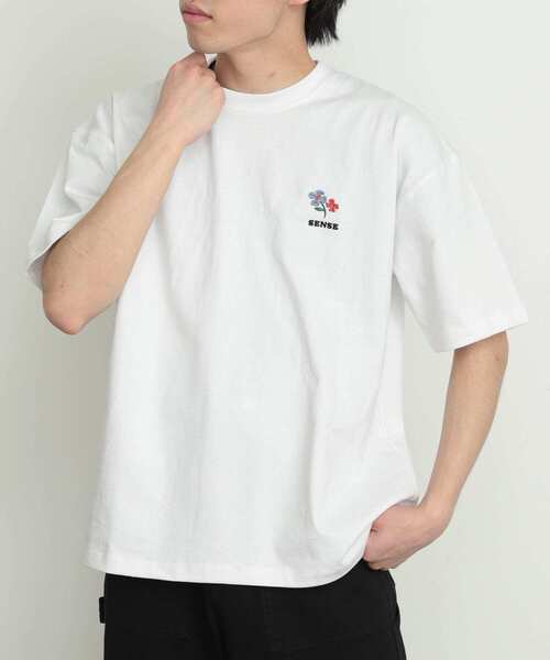 SENSE OF PLACE by URBAN RESEARCH（センスオブプレイスバイアーバンリサーチ）の「『ユニセックス』ポップアートシシュウTシャツ(5分袖)A（Tシャツ/カットソー・メンズ・ブラック/ホワイト/ピンク・LARGE/MEDIUM）」の20枚目の写真