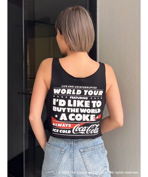 GYDA(ジェイダ)の「Coca-Cola LOOSE ショートタンクトップ(タンクトップ・レディース・ブラック/レッド/オフホワイト・FREE)」の6枚目の写真