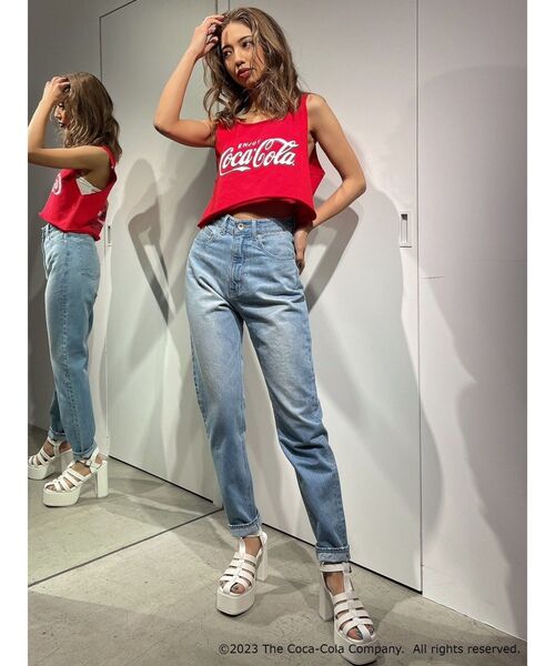 GYDA(ジェイダ)の「Coca-Cola LOOSE ショートタンクトップ(タンクトップ・レディース・ブラック/レッド/オフホワイト・FREE)」の21枚目の写真