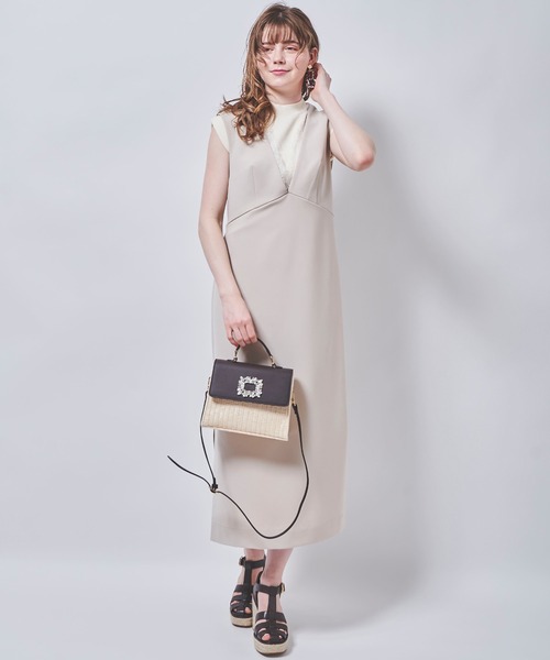 31 Sons de mode（トランテアン　ソン　ドゥ　モード）の「ビジューバックルショルダーバッグ（ショルダーバッグ・レディース・ブラウン/オフホワイト・フリー）」の5枚目の写真