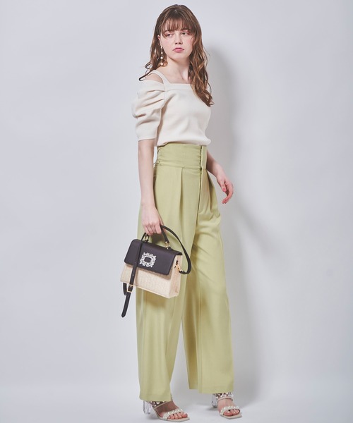 31 Sons de mode（トランテアン　ソン　ドゥ　モード）の「ビジューバックルショルダーバッグ（ショルダーバッグ・レディース・ブラウン/オフホワイト・フリー）」の6枚目の写真