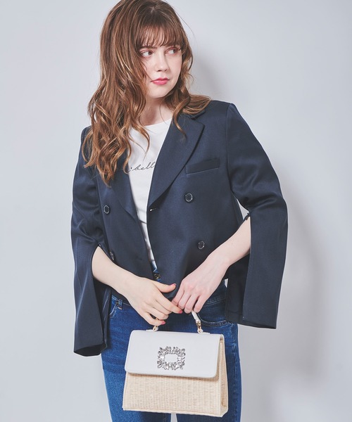 31 Sons de mode（トランテアン　ソン　ドゥ　モード）の「ビジューバックルショルダーバッグ（ショルダーバッグ・レディース・ブラウン/オフホワイト・フリー）」の13枚目の写真