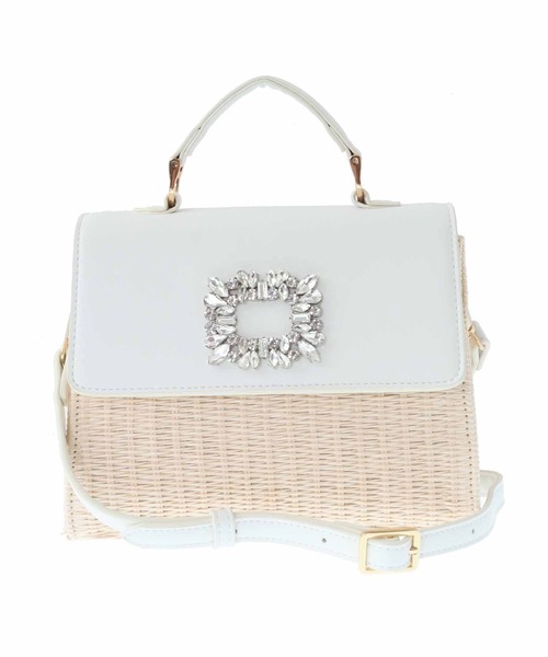 31 Sons de mode（トランテアン　ソン　ドゥ　モード）の「ビジューバックルショルダーバッグ（ショルダーバッグ・レディース・ブラウン/オフホワイト・フリー）」の17枚目の写真