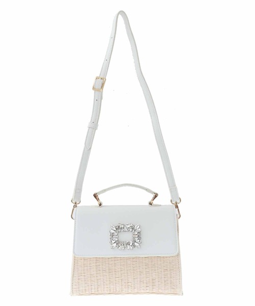 31 Sons de mode（トランテアン　ソン　ドゥ　モード）の「ビジューバックルショルダーバッグ（ショルダーバッグ・レディース・ブラウン/オフホワイト・フリー）」の18枚目の写真