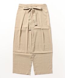 ONE DAY select / Linen調 Waist Ribbon Tuck Pants