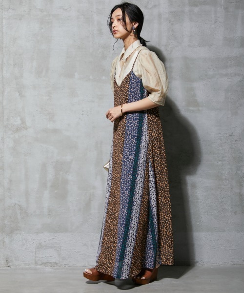 GEVS.（ジェイヴィス）の「＜大きいサイズ＞ シアーパフスリーブブラウス GEVS.（シャツ/ブラウス・レディース・ブラック/クリーム・4L/L/5L/3L/LL）」の9枚目の写真