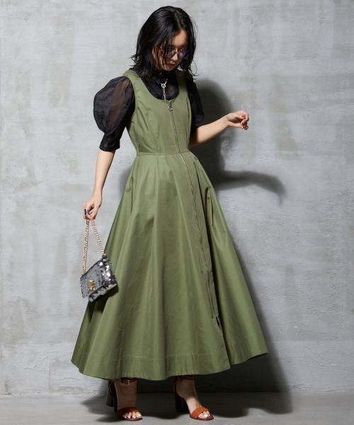 GEVS.（ジェイヴィス）の「＜大きいサイズ＞ シアーパフスリーブブラウス GEVS.（シャツ/ブラウス・レディース・ブラック/クリーム・4L/L/5L/3L/LL）」の8枚目の写真