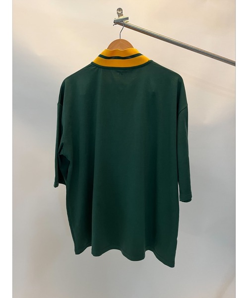 DEVICE(デバイス)の「ストリート スタンド ハーフジップ カレッジロゴ Tシャツ トラックジャケット(ジャージ・レディース・グリーン/アイボリー系・FREE)」の5枚目の写真