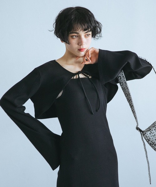 PAGEBOY（ページボーイ）の「アソートボレロ2Pワンピース（ワンピース・レディース・ブラウン系その他/ブラック/グリーン系その他・FREE）」の7枚目の写真