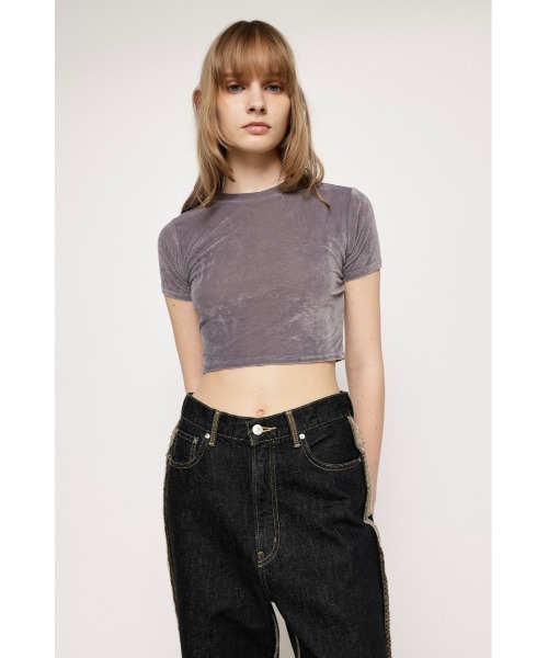 COUDRE ベロアクロップドロンT tシャツ ベロアクロップドロンT レディース : ZOZOTOWN Yahoo!店