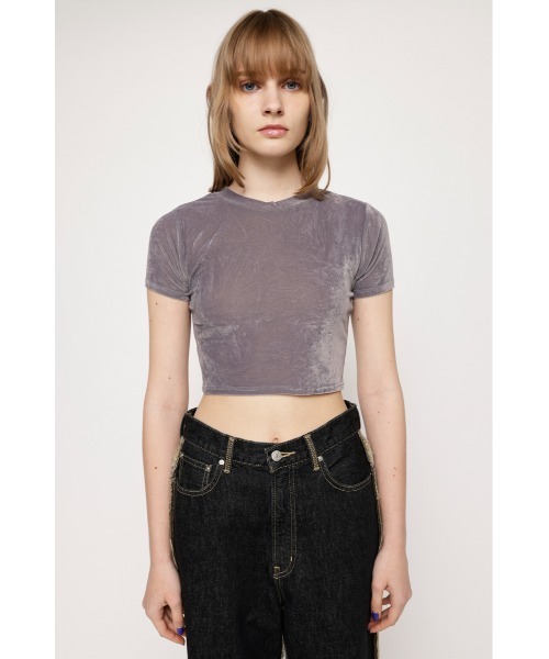 SLY（スライ）の「VELOUR TINY T/SH ベロア タイニー Tシャツ