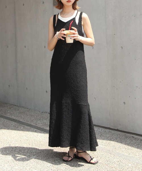Chillfar（チルファー）の「フクレジャガードワンピース（ワンピース・レディース・グリーン/ブラック/アイボリー・SMALL/MEDIUM）」の22枚目の写真