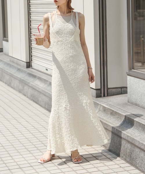 Chillfar（チルファー）の「フクレジャガードワンピース（ワンピース・レディース・グリーン/ブラック/アイボリー・SMALL/MEDIUM）」の11枚目の写真