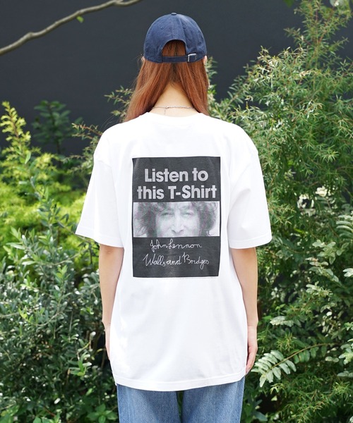 ＋81BRANCA（ハチイチブランカ）の「+81BRANCA/ハチイチブランカ John Lennon sign&photo big tee Tシャツ グラフィックＴシャツ（Tシャツ/カットソー・レディース・ホワイト/ブラック・FREE）」の4枚目の写真