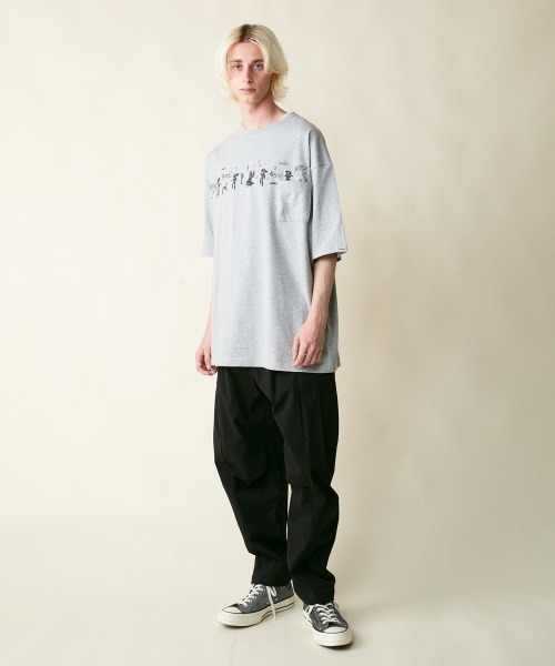 rehacer（レアセル）の「rehacer : Eternity Parade Wide S/S /  エタニティーパレード ワイドシルエット  カットソー（Tシャツ/カットソー・メンズ・グレー/ブラック/ホワイト・SMALL/MEDIUM/LARGE/X-LARGE）」の6枚目の写真