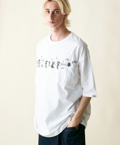 rehacer（レアセル）の「rehacer : Eternity Parade Wide S/S /  エタニティーパレード ワイドシルエット  カットソー（Tシャツ/カットソー・メンズ・グレー/ブラック/ホワイト・SMALL/MEDIUM/LARGE/X-LARGE）」の19枚目の写真