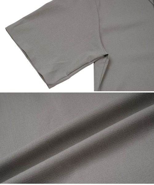 jiggys shop（ジギーズショップ）の「リネンライク ボタンレス 半袖シャツカーディガン（カーディガン/ボレロ・メンズ・ブラック/カーキ/グリーン/グレー・LARGE/MEDIUM/X-LARGE）」の15枚目の写真