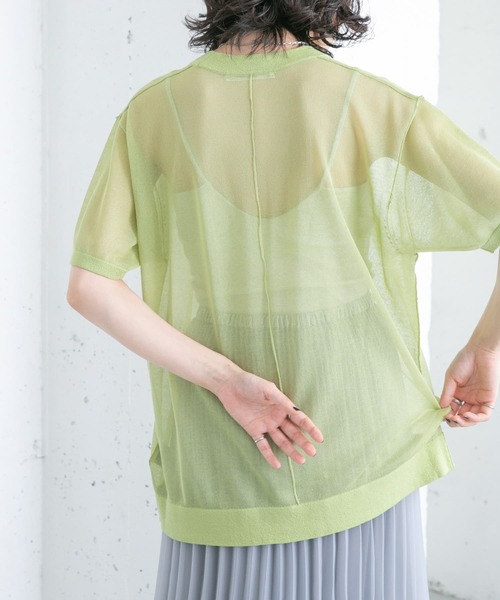 KBF（ケイビーエフ）の「シアーニットTEE（ニット/セーター・レディース・ブラウン系その他/ブルー系その他/グリーン・ONE）」の22枚目の写真