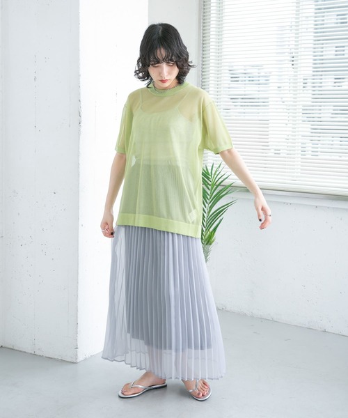 KBF（ケイビーエフ）の「シアーニットTEE（ニット/セーター・レディース・ブラウン系その他/ブルー系その他/グリーン・ONE）」の20枚目の写真