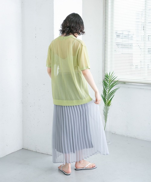 KBF（ケイビーエフ）の「シアーニットTEE（ニット/セーター・レディース・ブラウン系その他/ブルー系その他/グリーン・ONE）」の18枚目の写真