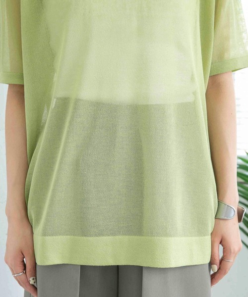 KBF（ケイビーエフ）の「シアーニットTEE（ニット/セーター・レディース・ブラウン系その他/ブルー系その他/グリーン・ONE）」の5枚目の写真