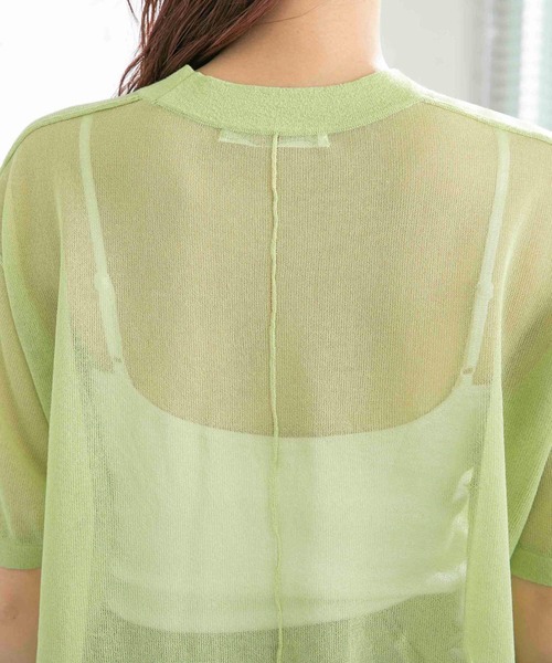 KBF（ケイビーエフ）の「シアーニットTEE（ニット/セーター・レディース・ブラウン系その他/ブルー系その他/グリーン・ONE）」の6枚目の写真