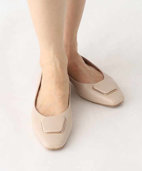 index（インデックス）の「◆【低反発クッション/1.5cmヒール】デザインフラットパンプス（その他シューズ・レディース・ブラック/ブラック系1/ベージュ・02/03）」の5枚目の写真