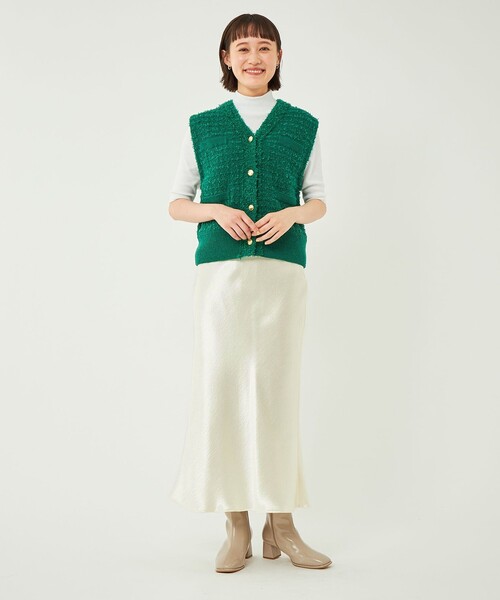 【美品】-green label relaxing-グロッシー タイトスカート green label relaxing スカート 「size SHORT/TALLあり