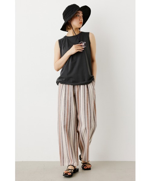 RODEO CROWNS WIDE BOWL（ロデオクラウンズワイドボウル）の「LONG BEACHノースリーブトップス（タンクトップ・レディース・オフホワイト/チャコールグレー/グリーン・FREE）」の16枚目の写真