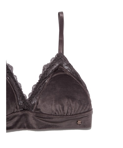 gelato pique（ジェラートピケ）の「ベロア×レースブラ＆ショーツセット（ブラ&ショーツ・レディース・チャコールグレー・FREE）」の6枚目の写真